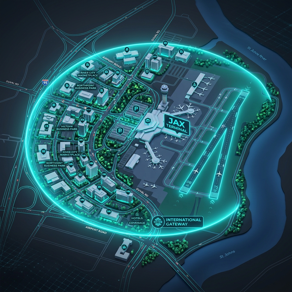 Service areas in JAX Airport Area
