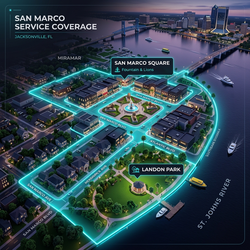 Service areas in San Marco